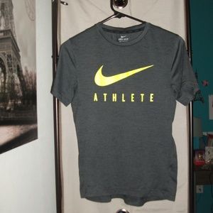 Nike DRI-FIT Athlete Gray Shirt Size: L